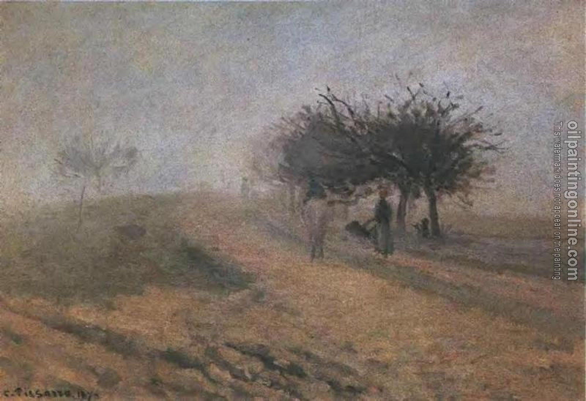 Pissarro, Camille - Misty Morning at Creil